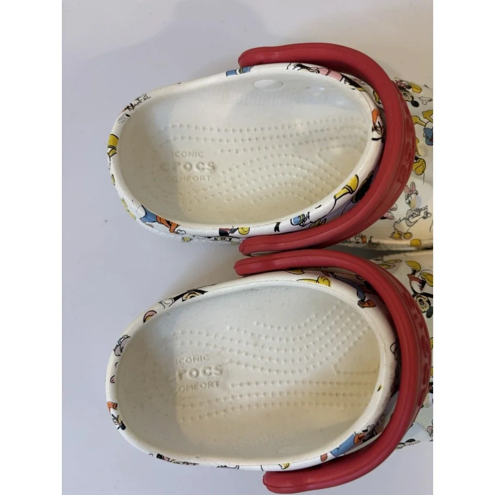 CROCS Mickey & Friends Clogs Kids 8 Disney White & Red